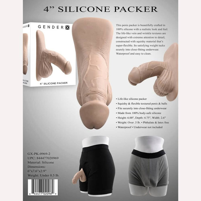 Gender X 4in Silicone Packer Light Intimates Adult Boutique