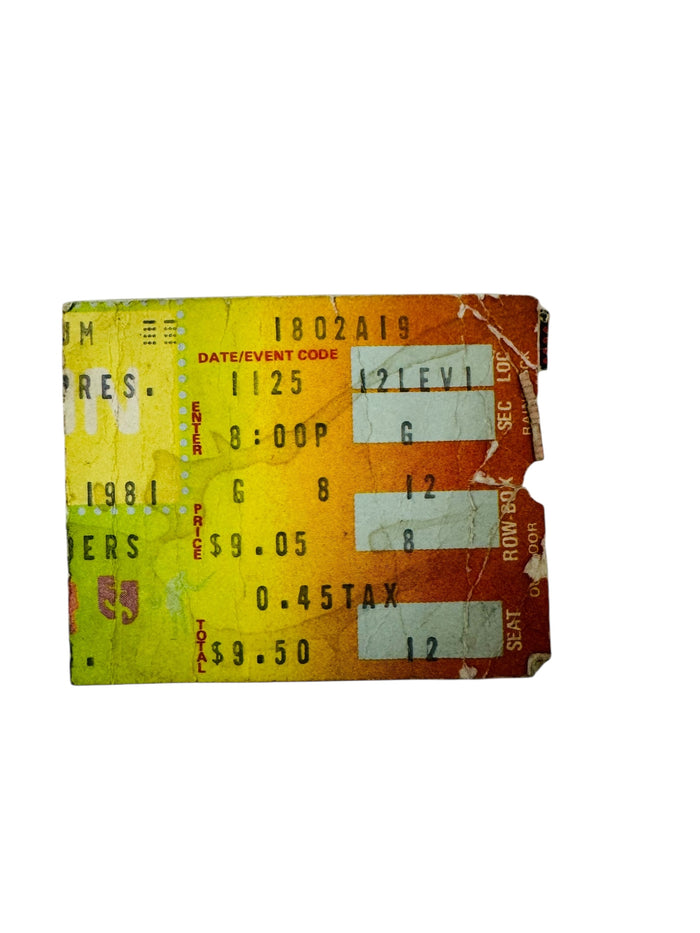 GENESIS VINTAGE 1981 PHILADELPHIA SPECTRUM TICKET 11/25/81