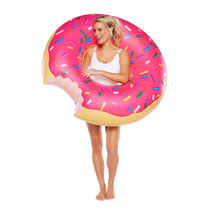 Giant Frosted Donut Pool Float: Strawberry