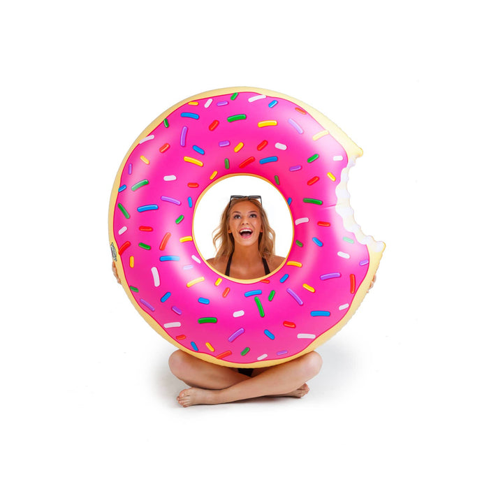 Giant Frosted Donut Pool Float: Strawberry