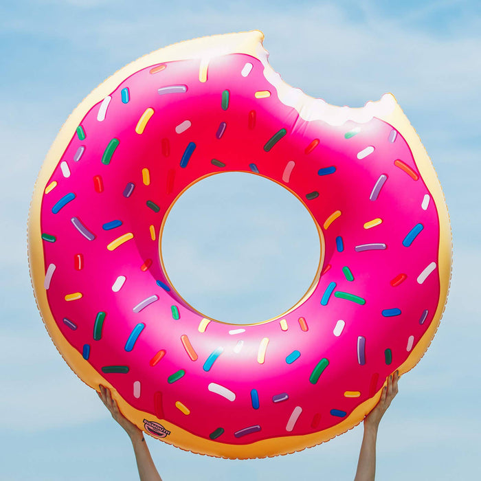 Giant Frosted Donut Pool Float: Strawberry