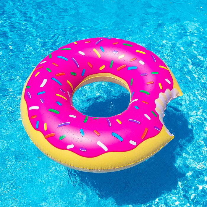 Giant Frosted Donut Pool Float: Strawberry