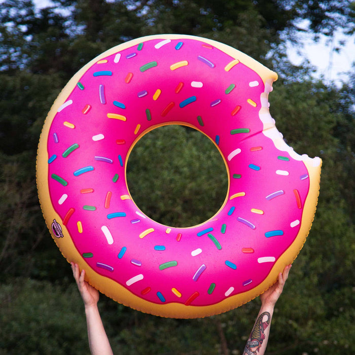 Giant Frosted Donut Pool Float: Strawberry