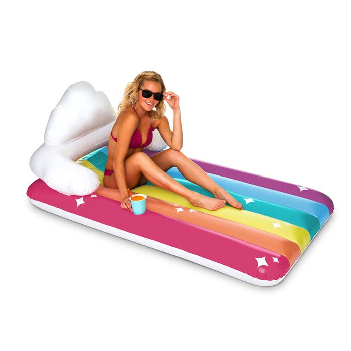 Giant Rainbow Lounger Pool Float