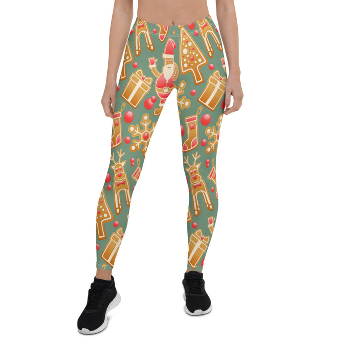 Gingerbread Christmas Leggings - Bloom Seventy Seven