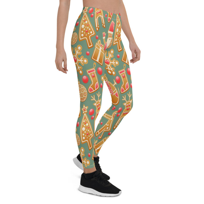 Gingerbread Christmas Leggings - Bloom Seventy Seven