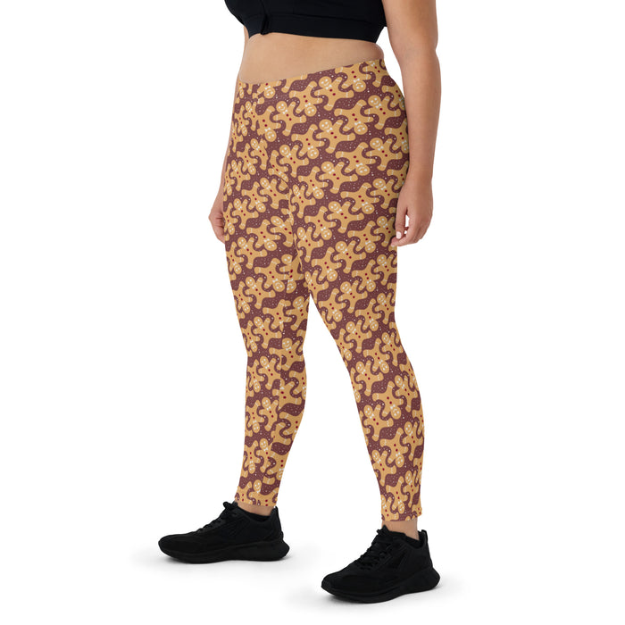 Gingerbread Man Christmas Cookie Print Leggings - Bloom Seventy Seven
