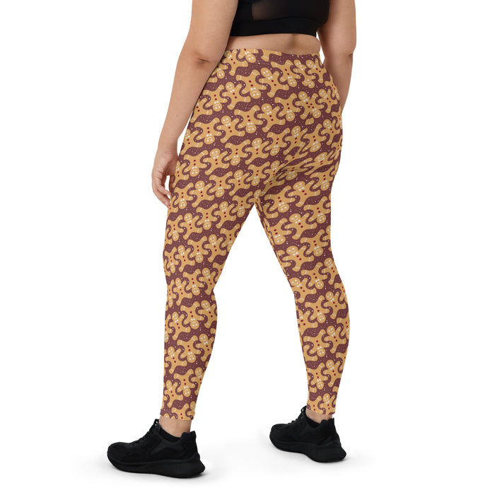 Gingerbread Man Christmas Cookie Print Leggings - Bloom Seventy Seven