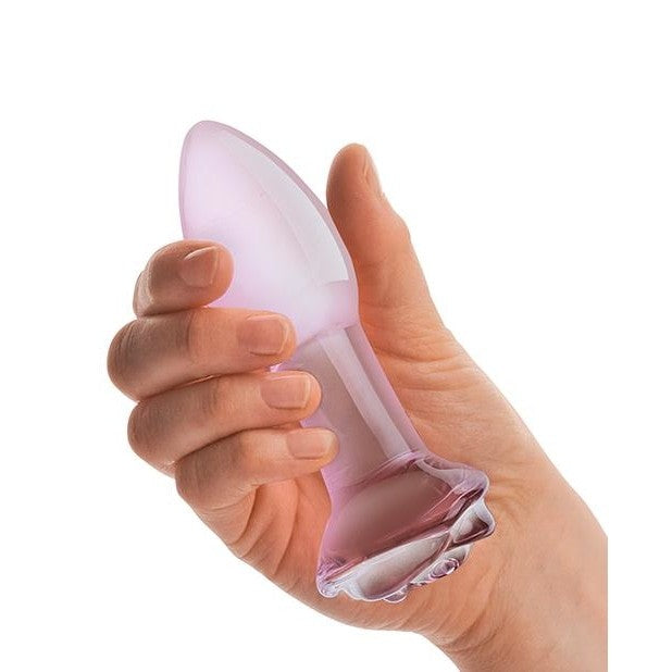 Glas 5 Rosebud Glass Butt Plug Intimates Adult Boutique