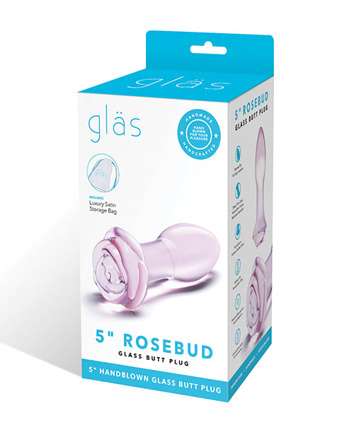 Glas 5 Rosebud Glass Butt Plug Intimates Adult Boutique