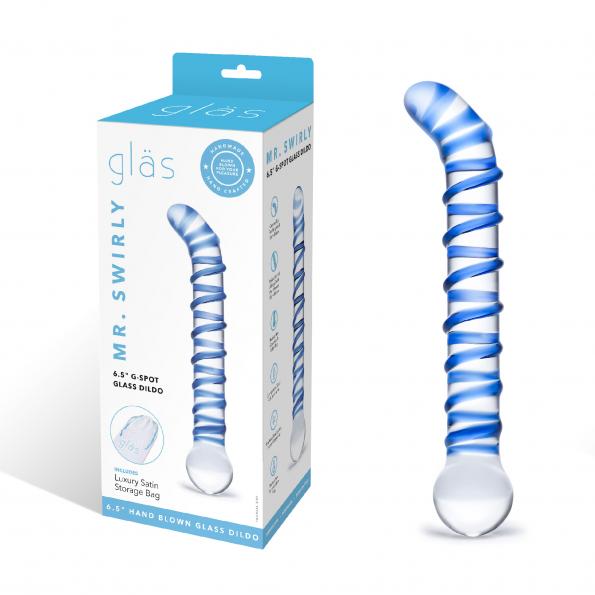 Glas Mr. Swirly 6.5 G-spot Glass Dildo Intimates Adult Boutique
