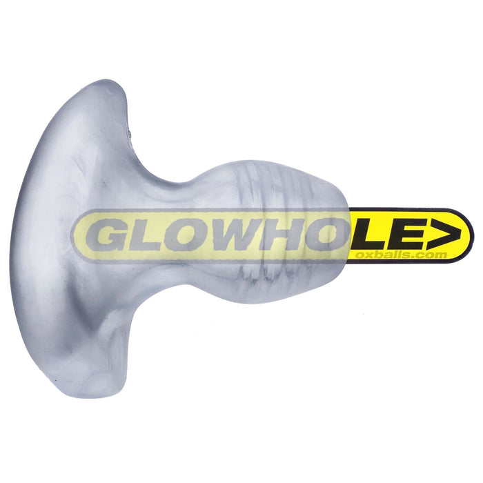 Glowhole-1 Buttplug W- Led Insert Small Clear Frost Intimates Adult Boutique