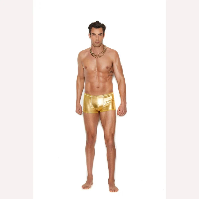 Gold Lame Boxer Brief S/m Intimates Adult Boutique