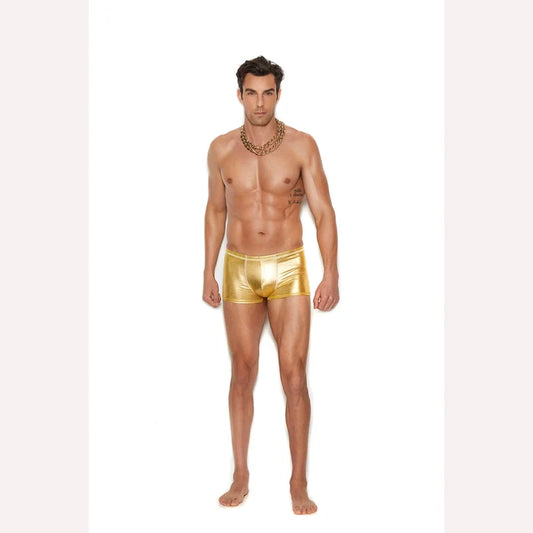 Gold Lame Boxer Brief S/m Intimates Adult Boutique