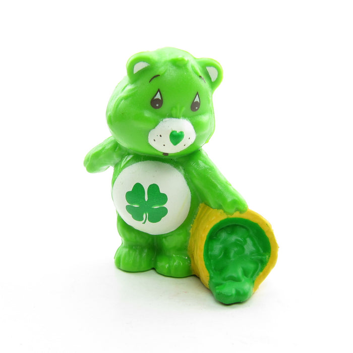 Good Luck Bear Pouring Four Leaf Clovers miniature figurine