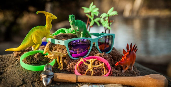 Goodr Sunglasses - Electric Dinotopia Carnival