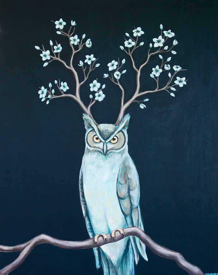 Great Horned Blue Owl