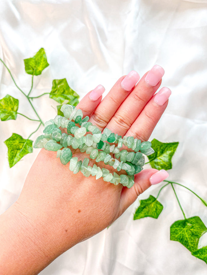 Green Aventurine Chip Bracelet