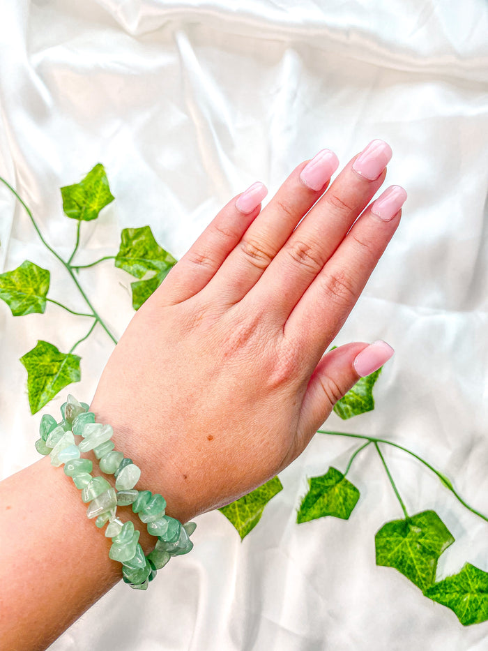 Green Aventurine Chip Bracelet