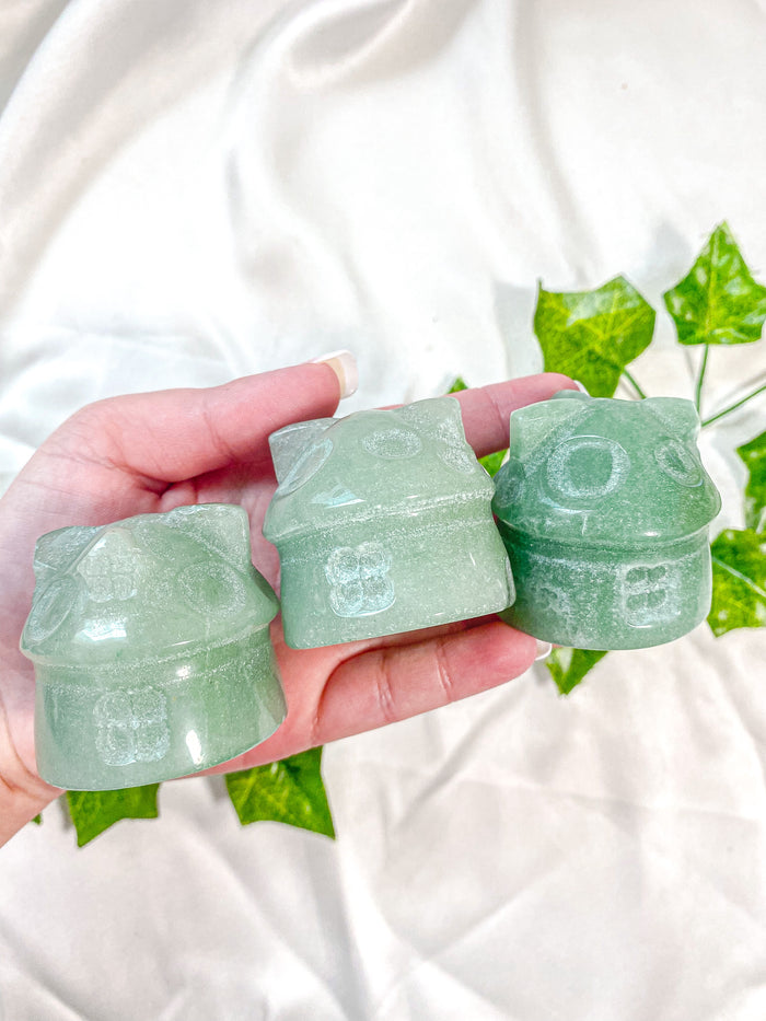Green Aventurine Mushroom House