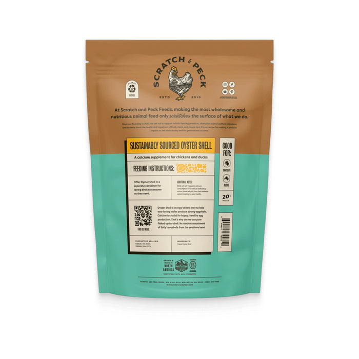 Ground Oyster Shells 4lb back of bag