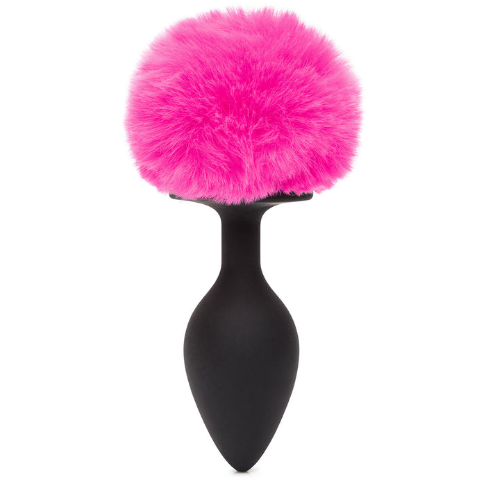 Happy Rabbit Butt Plug Black/Pink Tail Large
