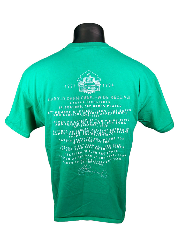HAROLD CARMICHAEL PHILADELPHIA EAGLES HALL OF FAME T- SHIRT ADULT XL