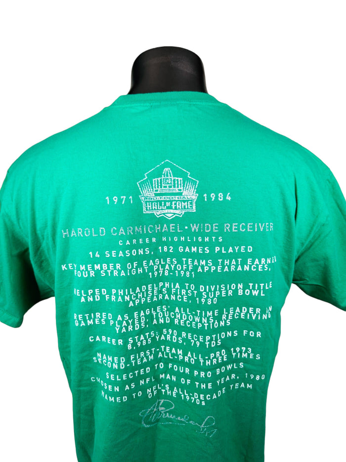 HAROLD CARMICHAEL PHILADELPHIA EAGLES HALL OF FAME T- SHIRT ADULT XL