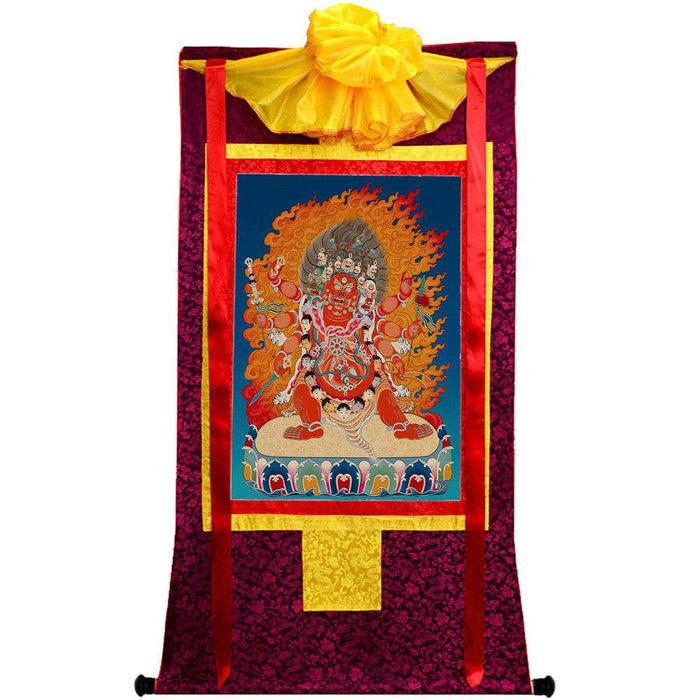 Hayagriva - Tibetan thangka painting, view 5