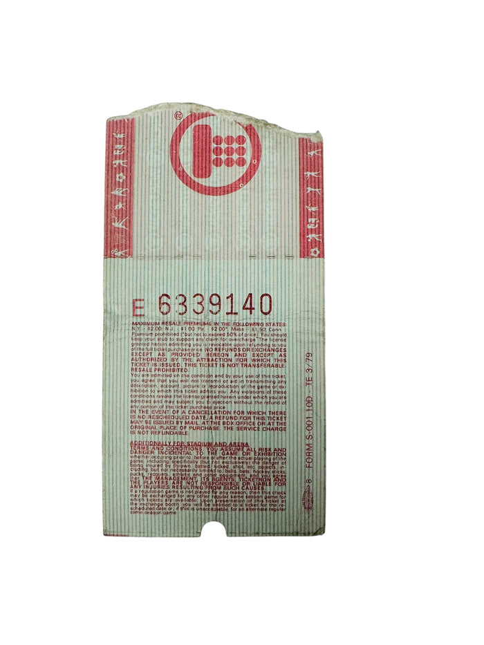 HEART VINTAGE 1980 PHILADELPHIA SPECTRUM TICKET 6/25/1980