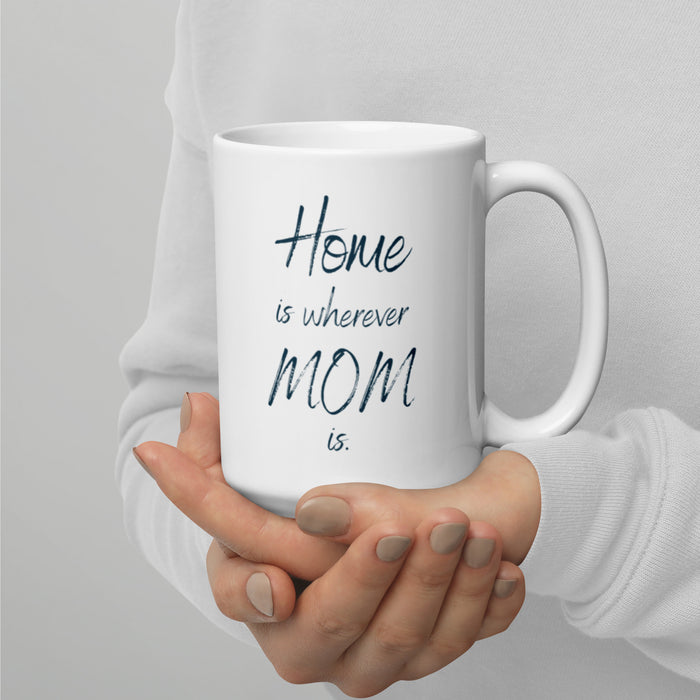 Home is Wherever Mom is White Glossy Mug