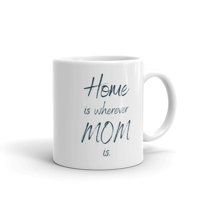 Home is Wherever Mom is White Glossy Mug