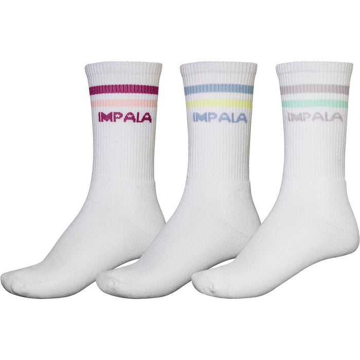 Impala Stripe Crew Socks 3pk - Pastel Fade