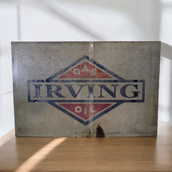 Irving Gas and Oil Sign Weathered
