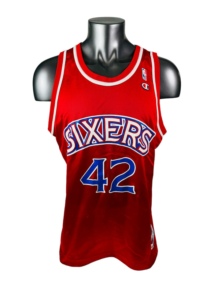 JERRY STACKHOUSE PHILADELPHIA SIXERS VINTAGE 1990'S CHAMPION JERSEY ADULT 48