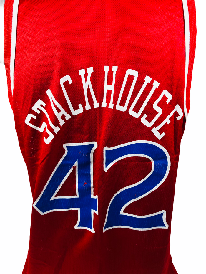 JERRY STACKHOUSE PHILADELPHIA SIXERS VINTAGE 1990'S CHAMPION JERSEY ADULT 48