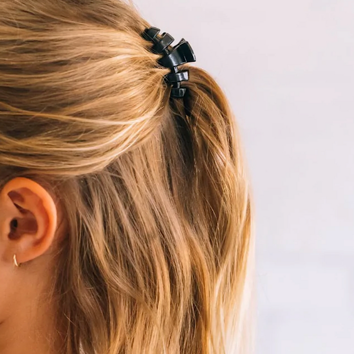 Jet Black Tiny Hair Clip - Teleties