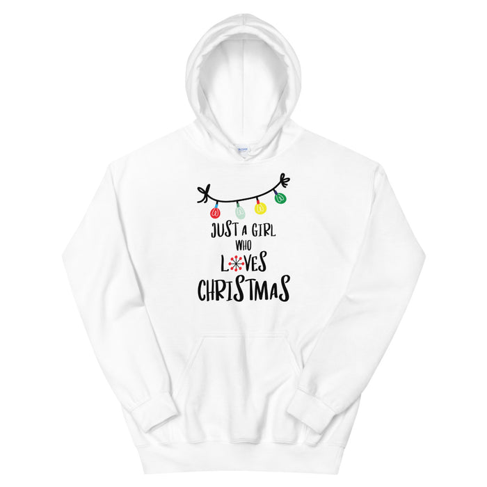 Just A Girl Who Loves Christmas Hoodie - Bloom Seventy Seven