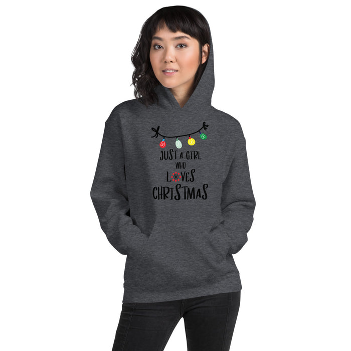 Just A Girl Who Loves Christmas Hoodie - Bloom Seventy Seven