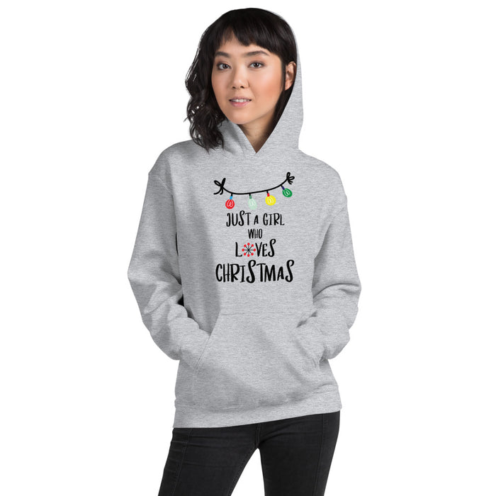Just A Girl Who Loves Christmas Hoodie - Bloom Seventy Seven