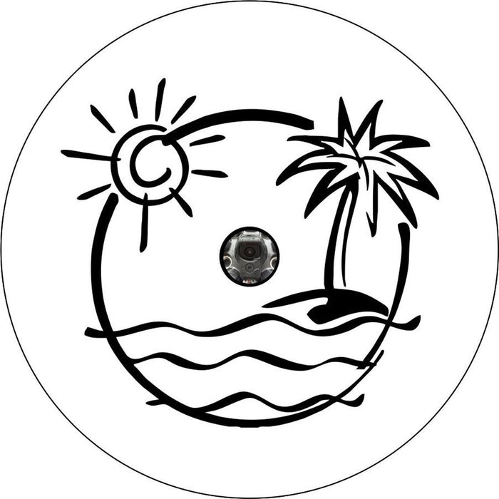 Just Beachin' - Beach Scene Drawing (ANY COLOR)