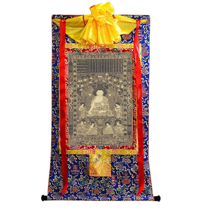 Kassapa Buddha - Tibetan thangka painting, view 4