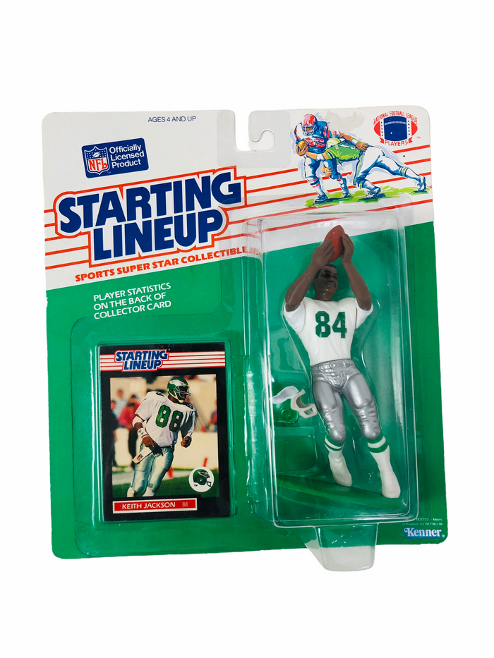 KEITH JACKSON PHILADELPHIA EAGLES VINTAGE 1989 STARTING LINEUP SLU FIGURINE