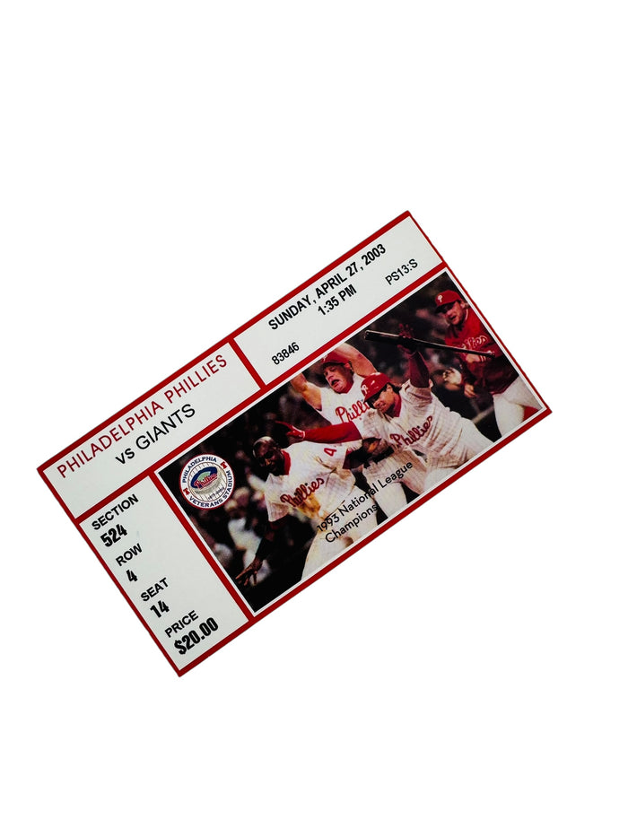 KEVIN MILLWOOD PHILADELPHIA PHILLIES 2003 NO-HITTER TICKET APRIL 27, 2003