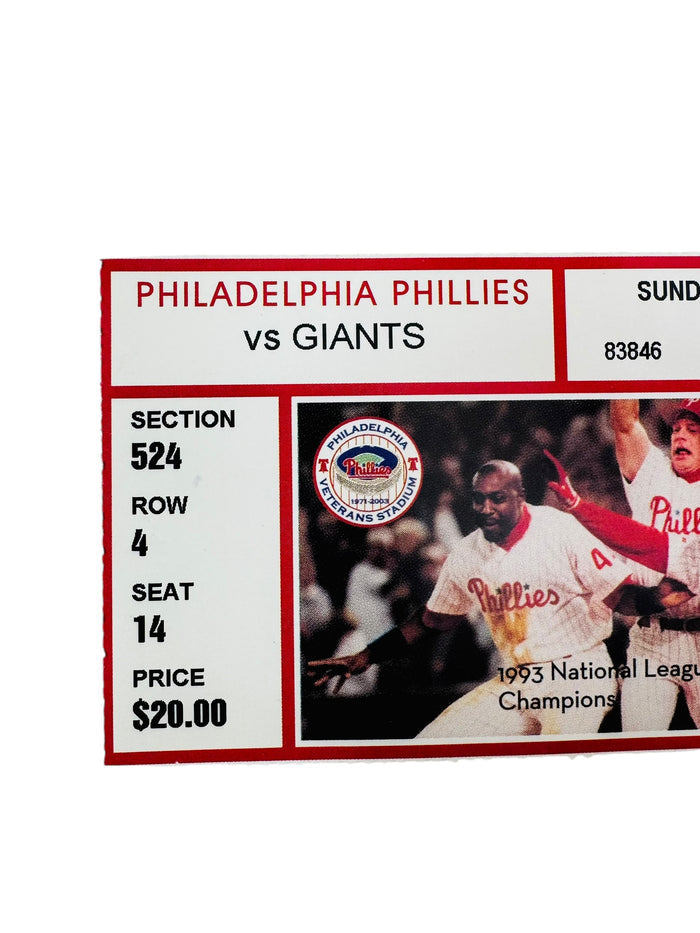 KEVIN MILLWOOD PHILADELPHIA PHILLIES 2003 NO-HITTER TICKET APRIL 27, 2003