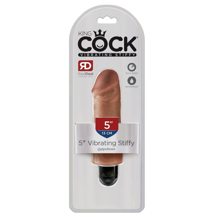King Cock 5 In Vibrating Stiffy Tan Intimates Adult Boutique