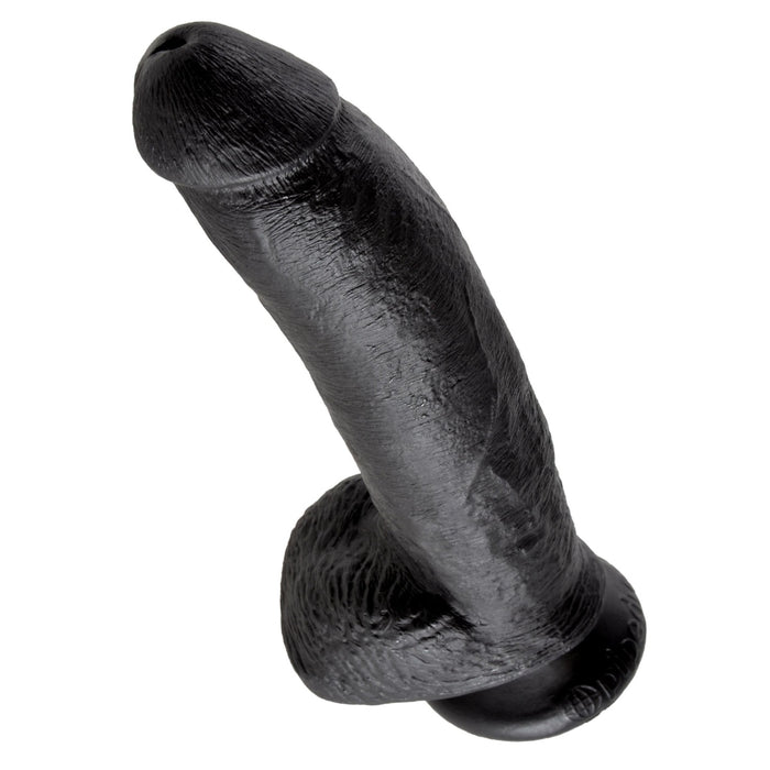King Cock 9 In Cock W-balls Black Intimates Adult Boutique