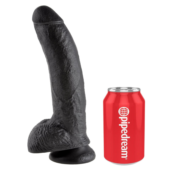 King Cock 9 In Cock W-balls Black Intimates Adult Boutique