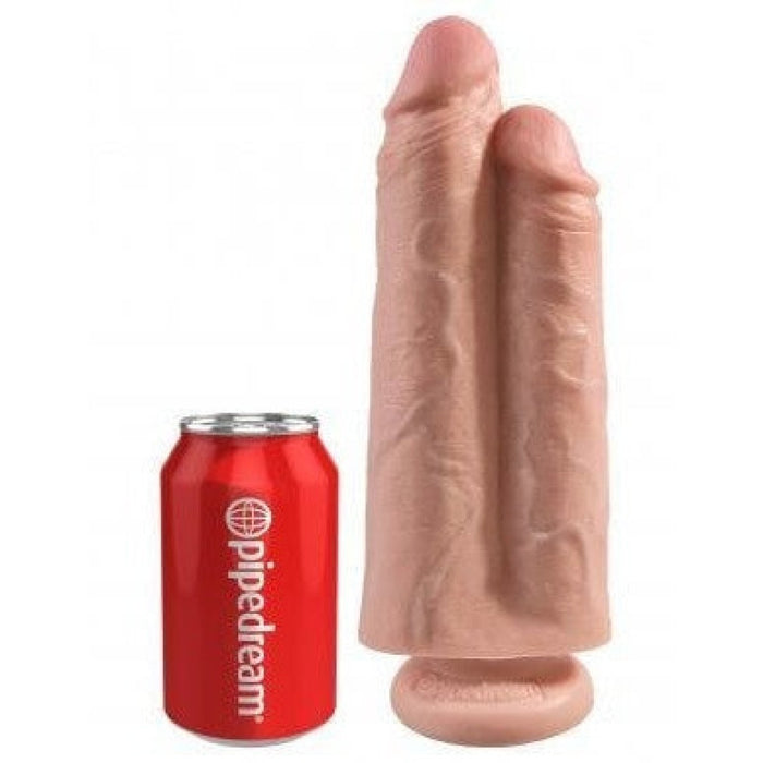 King Cock 9 In Two Cocks One Hole Light Intimates Adult Boutique