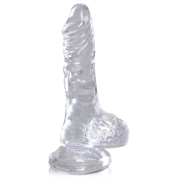 King Cock Clear 4 In Cock W- Balls Intimates Adult Boutique